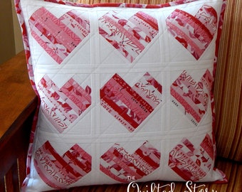 Valentine Heart Quilt Block Foundation Paper Piecing Pattern-Heart Block-PDF Quilt Block Pattern Download-Multiple Sizes Included