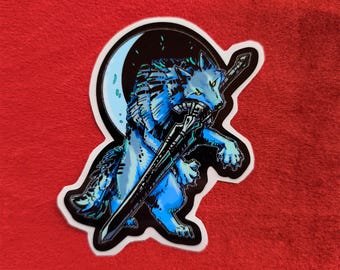 Sif Dark Souls vinyl sticker, vinyl laptop decal, weatherproof glossy decal