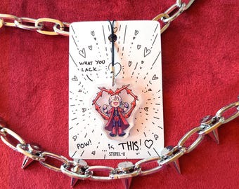 Cute Dante Devil May Cry acrylic Phone charm, shiny holographic handle