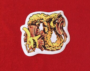 Young Earth dragon vinyl sticker, vinyl laptop decal, weatherproof glossy decal