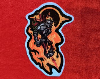 Soul of Cinder Dark Souls vinyl sticker, vinyl laptop decal, weatherproof glossy decal