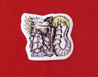 Young Metal dragon vinyl sticker, vinyl laptop decal, weatherproof glossy decal