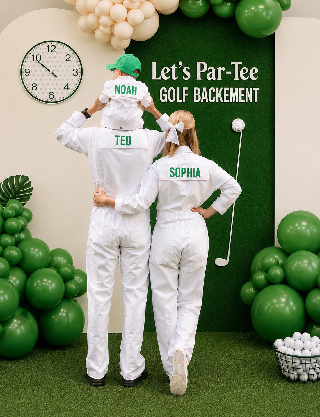Custom Golf Caddy Jumpsuit Personalized Family Caddie Suit, Cotton Twill Coverall
