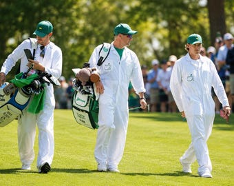 Personalized Cotton Golf Caddie Coveralls, Custom White Jumpsuit, Tournament Outfit