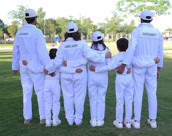 Golf Jumpsuit Golf Caddie Uniform Mens Personalized Coverall Golf Caddy Gift for golf lover With Name and Patch