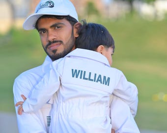 Mono de caddie de golf personalizado, conjunto de golf para niños pequeños, traje de caddie de golf personalizado para la familia, monos a juego para mamá e hijo, conjunto de golf para padre e hijo