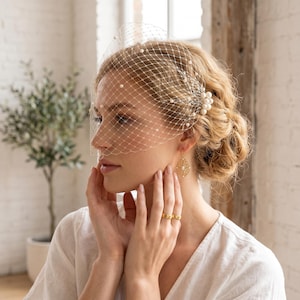 Pearl Net Headpiece - Etsy display picture 1