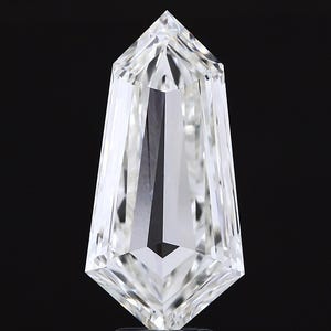 5.35 Carat Geometric Bullet Cut Lab Grown Diamond Elongated Step Cut Shield Loose Gemstone For Bespoke Solitaire Custom Jewelry Design