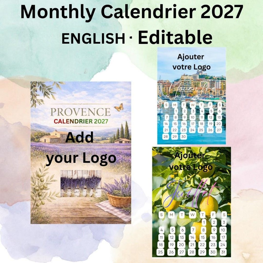 2027 Calendar Printable Editable | Canva Template | Digital Instant