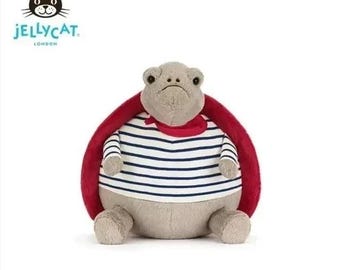 Peluche de tortuga Timmy de Jellycat – Estilo romántico francés – Regalo de San Valentín (con bolsa de almacenamiento)