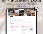 Instagram Content Planner Notion Template | Reel, Calendar, Hashtag Tracker (Digital Download)