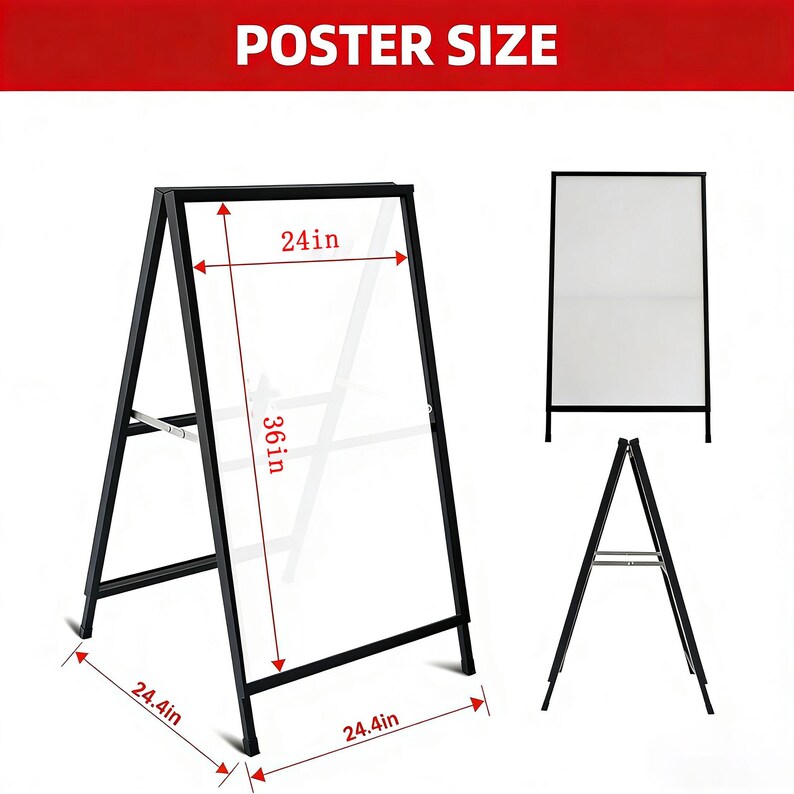 Frame Sign Width Custom A Frame Sign | Heavy Duty Sidewalk Board, Double-sided Business ...
