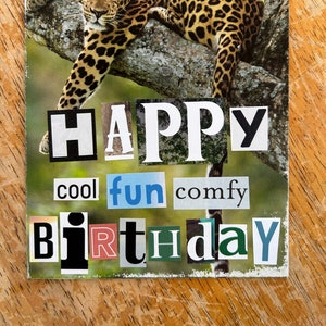 Greeting card art - Handmade collage cards - one of a kind - recycled materials - custom greeting cards - birthday cards - funny cards
