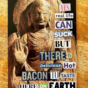 Greeting card art - Handmade collage cards - one of a kind - recycled materials - custom greeting cards - birthday cards - funny cards