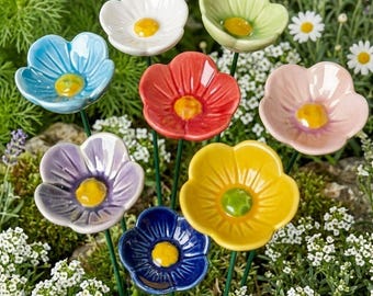 Keramische bijensproeier Waterstation Bad, sprookjestuinornamenten Sculpturen Cadeaus voor tuinliefhebbers Grillig verandadecor, plantenstokken