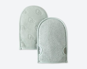 Body and Face Scrub Mitt, eucalyptus