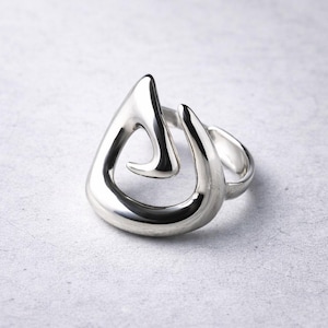 CAÉN Vexa Adjustable Ring – Minimalist Sharp Spiral Ring, Silver Tone Stainless Steel | Everyday Collection