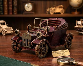 Retro Vintage Car 3D Model Lasercut Files (dxf, svg, pdf) – DIY Puzzle Kit