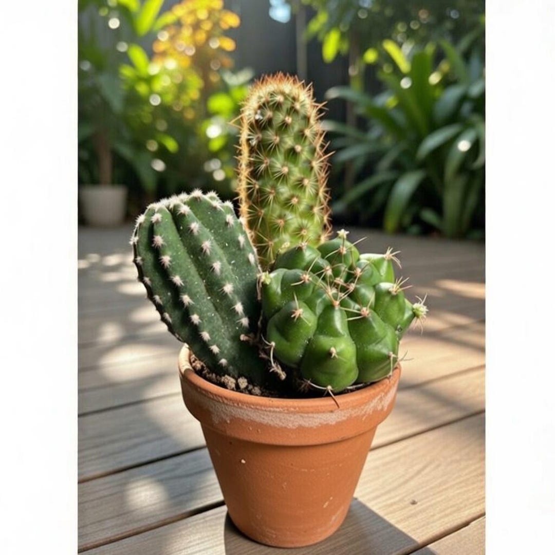 Mini Cactus Combo (3 Types) – Cute Small Cactus Set for Desk Decor and ...