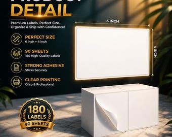 180pcs Storage Bin Labels 4x6 Removable Waterproof Stickers for Home Organization