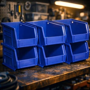 Ensemble de bacs de rangement empilables, petit organisateur pour garde-manger, garage, travaux manuels, récipients en plastique peu encombrants