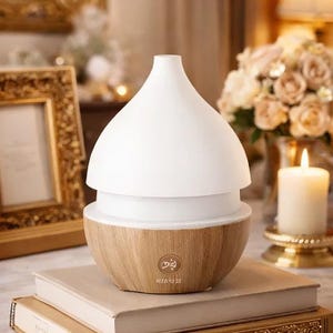 Difusor de aceites esenciales de 100 ml, humidificador ultrasónico de aromaterapia con apagado automático y luz cálida.