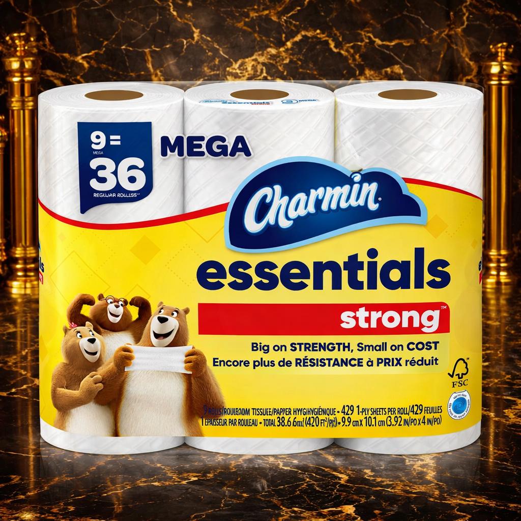 Lot De 3 Rouleaux De Voyage Charmin To Go – Papier Toilette Compact 55 Feuilles, Vintage NOS