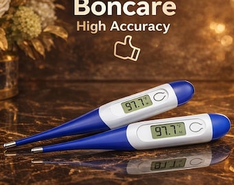 Boncare Digital Thermometer – High Accuracy, Fast Reading, Black Luxury Medical Thermometer