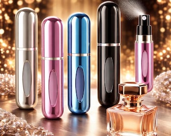 Mini Atomizer Spray Bottle Set 4pcs 5ml Portable Cologne Dispenser Leak Proof Carry On