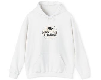 First-Gen & Fearless Hoodie | Graduation sweatshirt, class of 2026, grad cap