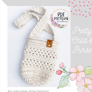 Crochet PATTERN~Pretty Child’s Purse~Crochet Tutorial-PDF Pattern-Market Makes-Handmade DIY
