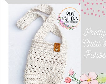 Crochet PATTERN~Pretty Child’s Purse~Crochet Tutorial-PDF Pattern-Market Makes-Handmade DIY