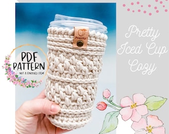 Crochet PATTERN~Pretty Iced Cozy~Crochet Tutorial-PDF Pattern-Market Makes-Handmade DIY