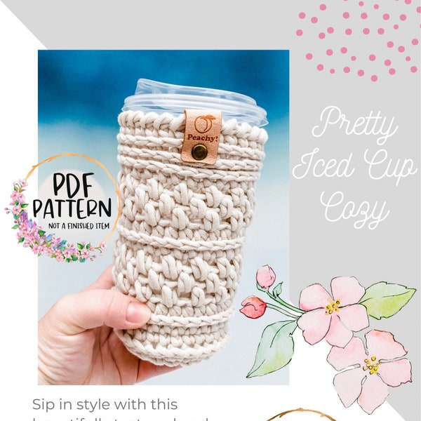 Crochet PATTERN~Pretty Iced Cozy~Crochet Tutorial-PDF Pattern-Market Makes-Handmade DIY