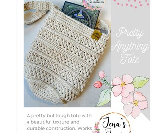 Crochet PATTERN~Pretty Anything Tote~Crochet Tutorial-PDF Pattern-Market Makes-Handmade DIY