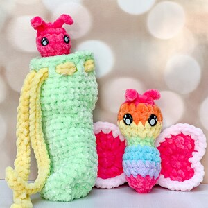 Crochet PATTERNCandy Caterpillar Play SetButterflyCrochet Tutorial-PDF Pattern-Market Makes-Handmade DIY image 7