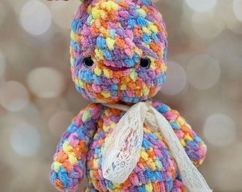 Crocheted Bunny  | Handmade Rabbit | Baby Shower Gift | Easter Basket Suprise