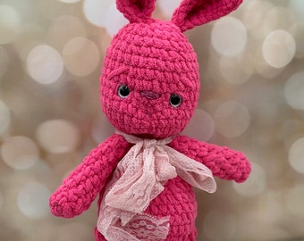 Crocheted Bunny  | Handmade Rabbit | Baby Shower Gift | Easter Basket Suprise