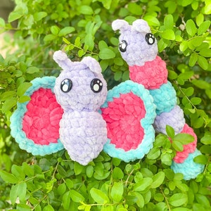 Crochet PATTERNCandy Caterpillar Play SetButterflyCrochet Tutorial-PDF Pattern-Market Makes-Handmade DIY image 8