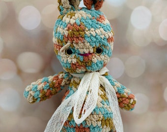 Crocheted Bunny  | Handmade Rabbit | Baby Shower Gift | Easter Basket Suprise