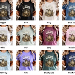 Grid of this shirt in each available color, each printed with "Haunted Harvest Lantern" across the chest.