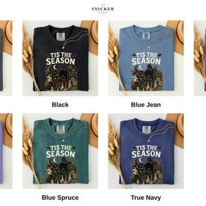 T-shirt vintage Halloween Comfort Colors, C'est la saison, Cadeau pour sœur, Imprimé humoristique original, Vêtement décontracté en coton, T-shirt cadeau d'anniversaire image 5