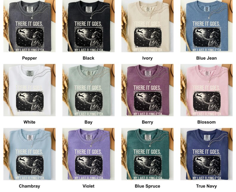 Grid of this t-shirt in each available color, each printed with "Last Flight Skeleton Bat" across the chest (additional view).