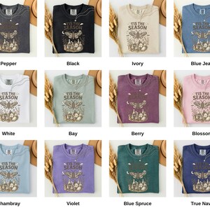 Camiseta vintage de Halloween con colores cómodos, Es la temporada, Camiseta preparándose, Camiseta de mujer, Esqueleto PNG, Estampado humorístico novedoso, Camiseta gráfica imagen 5