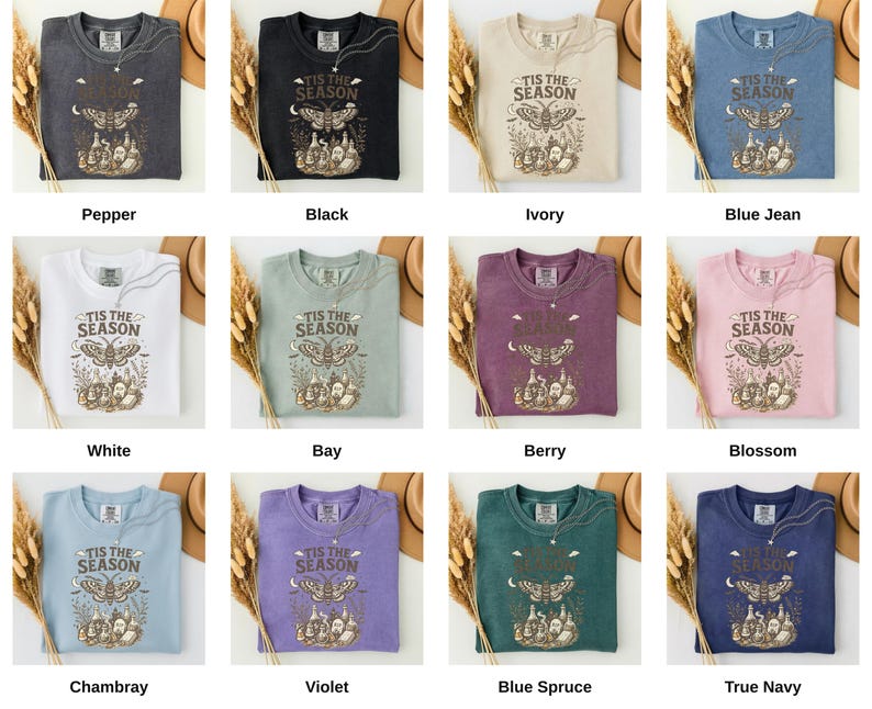 Camiseta vintage de Halloween con colores cómodos, Es la temporada, Camiseta preparándose, Camiseta de mujer, Esqueleto PNG, Estampado humorístico novedoso, Camiseta gráfica imagen 5