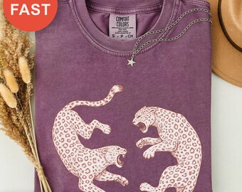 Dynamic Leopards Shirt, Vintage Animal Tee, Retro Wildlife Gift, Safari Adventure Top, Comfort Colors Wild Cat Tee, Outdoor Enthusiast
