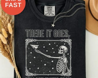 ダークユーモアの骸骨Tシャツ、ハロウィンシーズンのユーモアTシャツ、コンフォートカラーズコットン（ブラック）