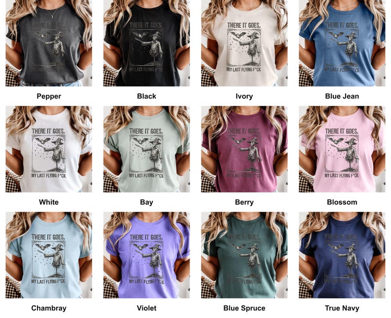 Grid of this t-shirt in each available color, each printed with "Graveyard Bat Catcher" across the chest.