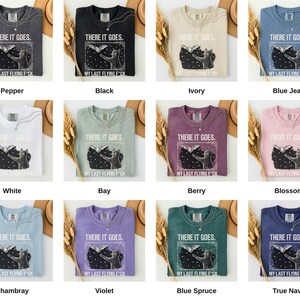 Skeleton Bat Cat Graphic Tee, Spooky Season Humor Print (Comfort Colors) image 5