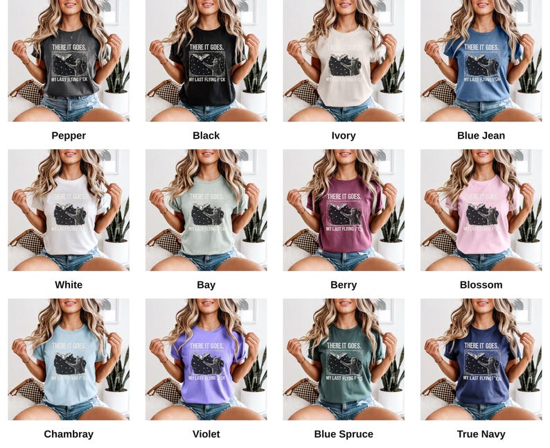 Skeleton Bat Cat Graphic Tee, Spooky Season Humor Print (Comfort Colors) image 10